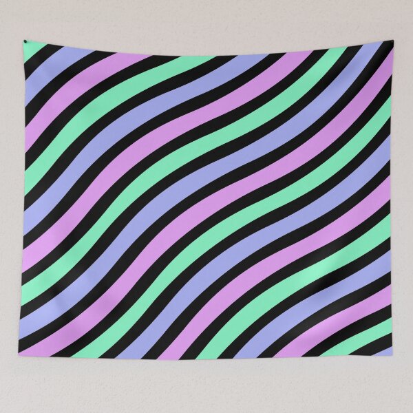 Item preview, Pink Lavender Green Wavy Stripes designed and sold by DawnKJ.