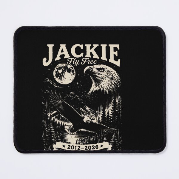 Item preview, Fly Free Jackie Big Bear Eagle Memorial Tribute designed and sold by LouisaOReilly.