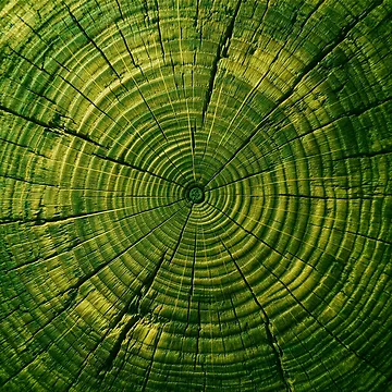 Artwork thumbnail, Green Tree Rings by Tridentulus