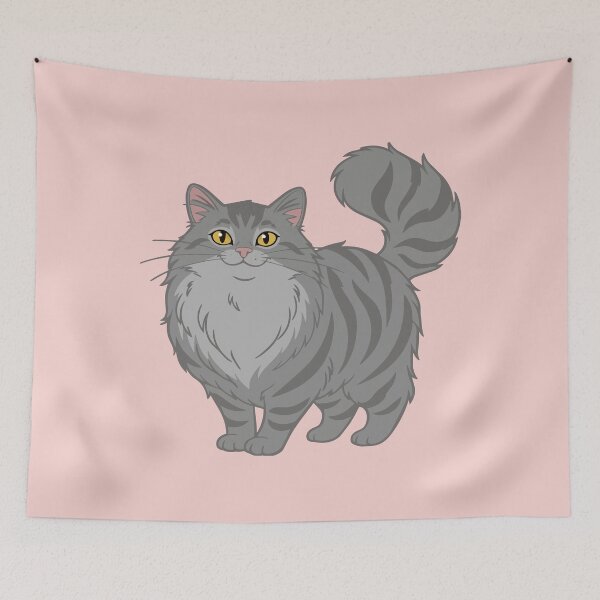 Item preview, Long Haired Gray Tabby Cat designed and sold by heartlocked.