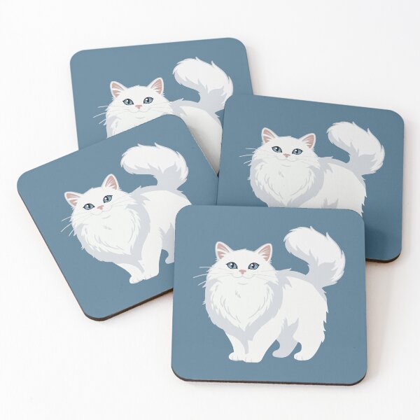 Item preview, Long Haired White Cat designed and sold by heartlocked.