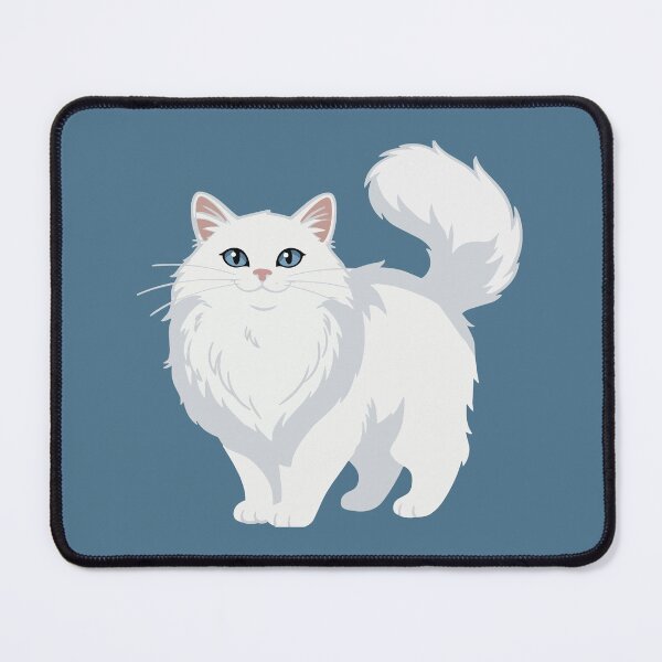 Item preview, Long Haired White Cat designed and sold by heartlocked.