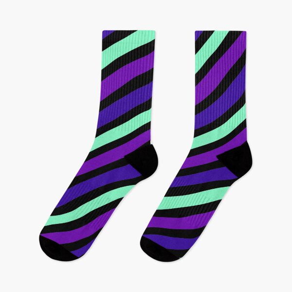 Item preview, Navy Purple Green Wavy Stripes designed and sold by DawnKJ.