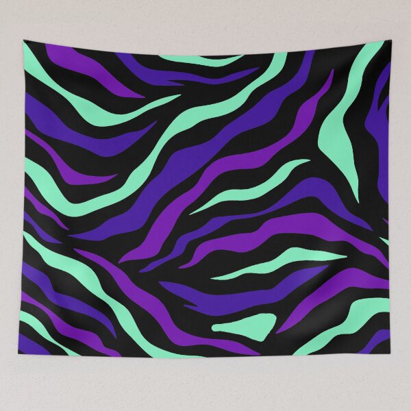 Item preview, Navy Purple Green Tiger Stripes designed and sold by DawnKJ.