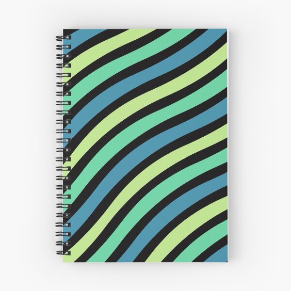Item preview, Shades of Green Wavy Stripes designed and sold by DawnKJ.