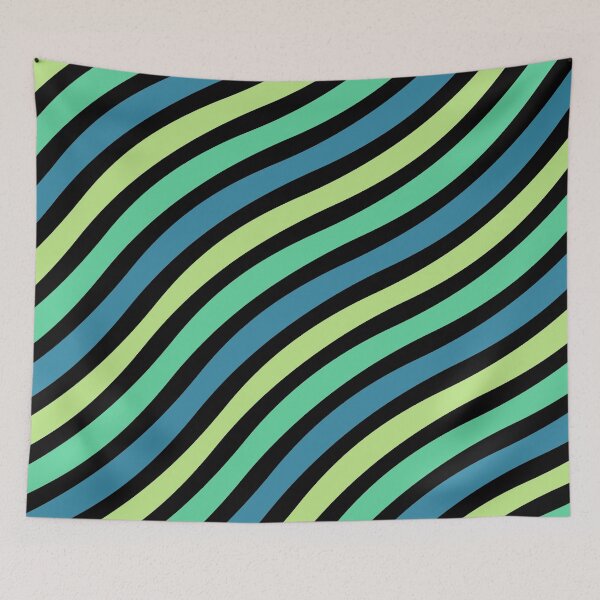 Item preview, Shades of Green Wavy Stripes designed and sold by DawnKJ.