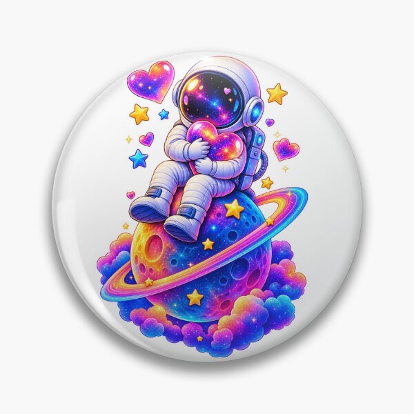 Item preview, Cute Astronaut Hugging a Galaxy Heart designed and sold by TinyWeird.