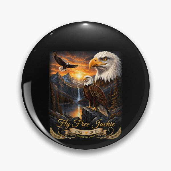 Item preview, Fly Free Jackie Big Bear Bald Eagle Memorial designed and sold by LouisaOReilly.