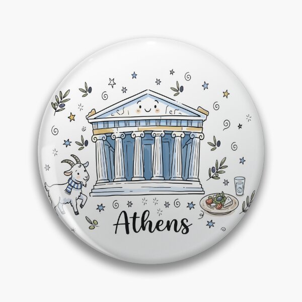 Item preview, Cute Parthenon Athens Doodle Art designed and sold by RamyGallery.