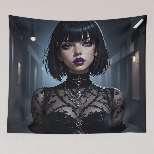 Item preview, Gothic Dark Fantasy Anime Woman Hot Goth Girl designed and sold by Your New Fixation.