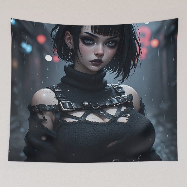 Item preview, Gothic Dark Fantasy Anime Woman Hot Goth Girl designed and sold by Your New Fixation.