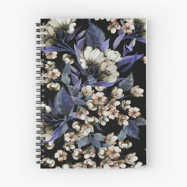 Item preview, Midnight Garden — Watercolor Floral Pattern on Black Background designed and sold by Johnnies.