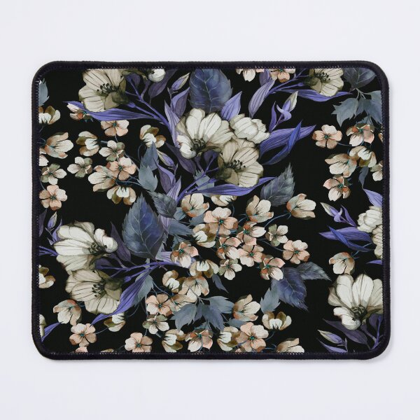Item preview, Midnight Garden — Watercolor Floral Pattern on Black Background designed and sold by Johnnies.