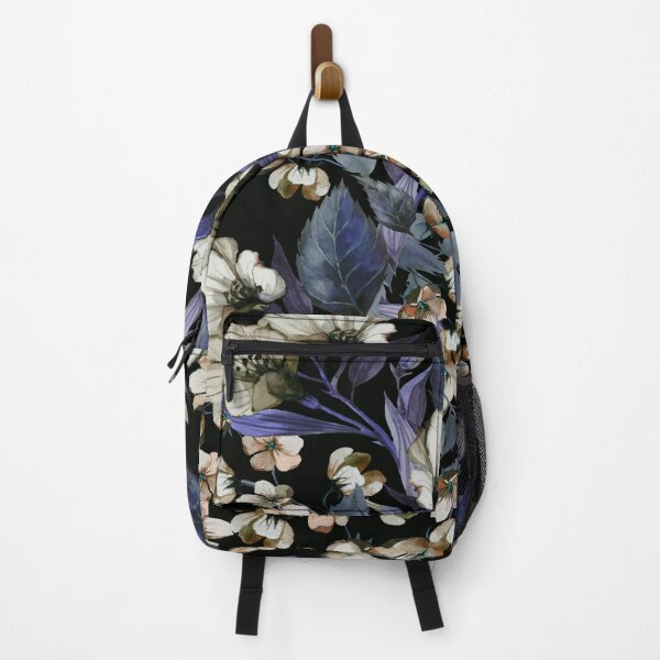 Item preview, Midnight Garden — Watercolor Floral Pattern on Black Background designed and sold by Johnnies.