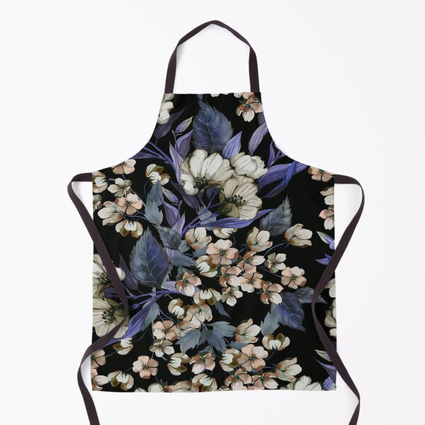 Item preview, Midnight Garden — Watercolor Floral Pattern on Black Background designed and sold by Johnnies.