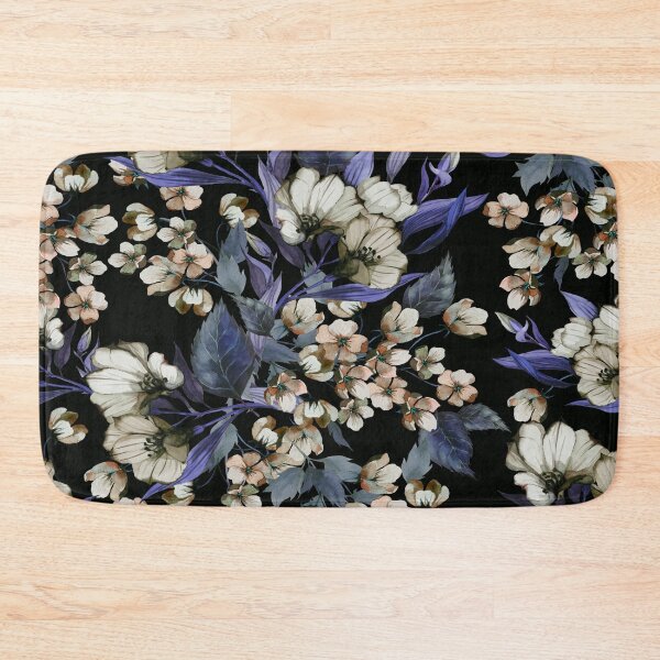Item preview, Midnight Garden — Watercolor Floral Pattern on Black Background designed and sold by Johnnies.