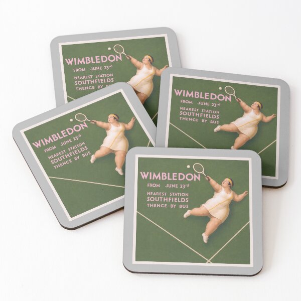 Item preview, Vintage Wimbledon Tennis Poster – Retro Women’s Tennis Art designed and sold by retrographics.