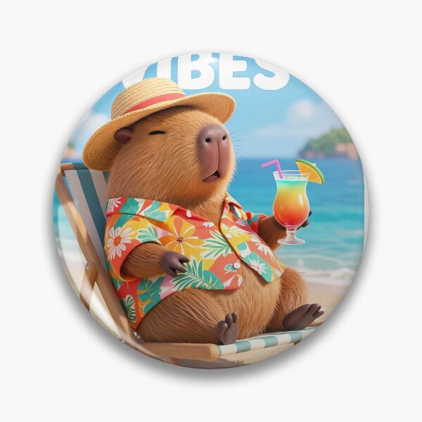Item preview, Cute Capybara Aesthetic Cartoon Illustration Art designed and sold by Freestyle Prints.