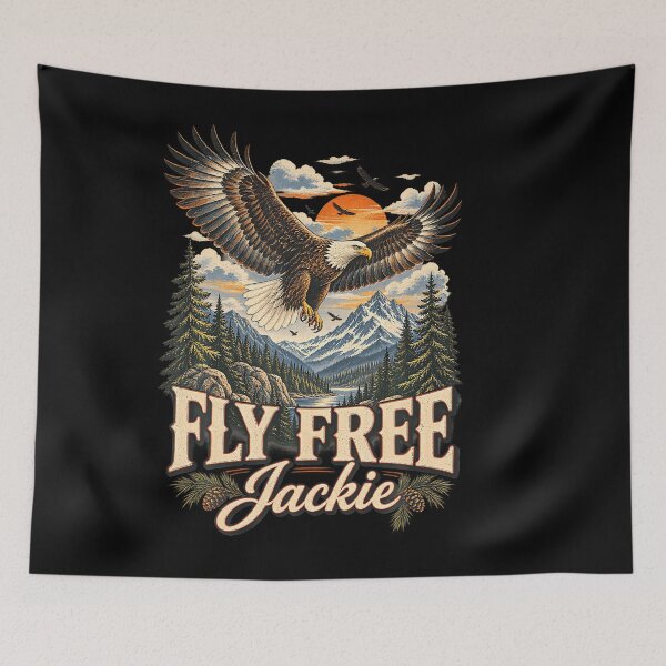 Item preview, Jackie Fly Free Big Bear Eagle California Wildlife Tribute designed and sold by LouisaOReilly.