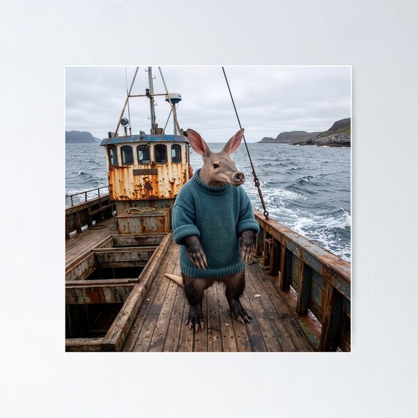 Item preview, Aardvark Fishes the Dangerous North Sea designed and sold by Tridentulus.