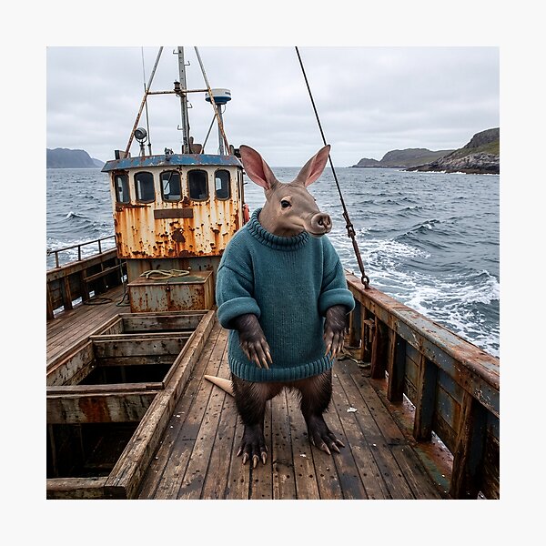 Item preview, Aardvark Fishes the Dangerous North Sea designed and sold by Tridentulus.
