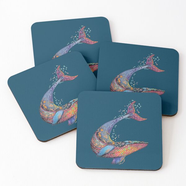 Item preview, WHALES, OCEAN ART, MARINE MAMMAL, LA MER, BOHO, BOHEMIAN DESIGN designed and sold by classic car craze.