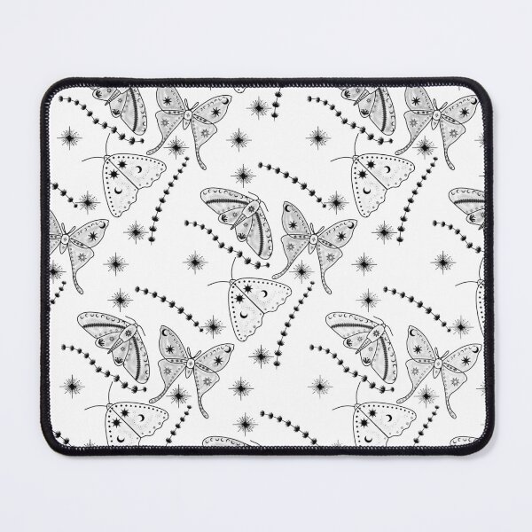 Item preview, Black and White Moth Seamless Design designed and sold by Cato Designs.