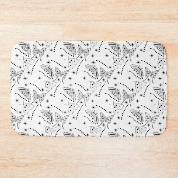 Item preview, Black and White Moth Seamless Design designed and sold by Cato Designs.