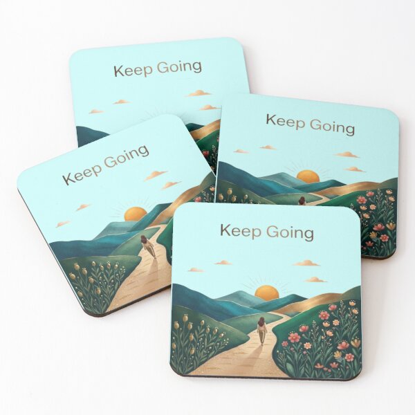 Item preview, Keep Going Luxe Emerald Mountain Sunrise Art designed and sold by Northern Glow Art.
