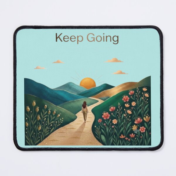 Item preview, Keep Going Luxe Emerald Mountain Sunrise Art designed and sold by Northern Glow Art.