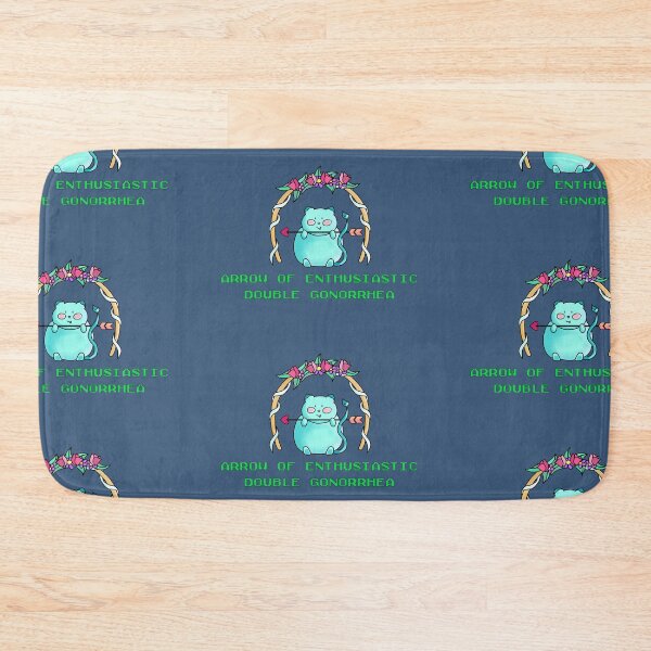 Item preview, Arrow of enthusiastic double… ahem. In Green pixel text designed and sold by FrenchieBoops.