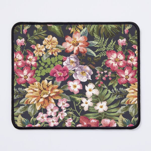 Item preview, Tropical Bloom — Painterly Floral Pattern on Dark Charcoal designed and sold by Johnnies.