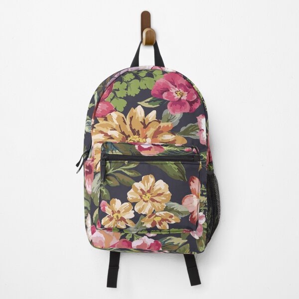 Item preview, Tropical Bloom — Painterly Floral Pattern on Dark Charcoal designed and sold by Johnnies.