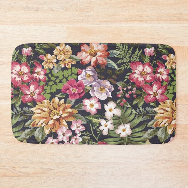 Item preview, Tropical Bloom — Painterly Floral Pattern on Dark Charcoal designed and sold by Johnnies.