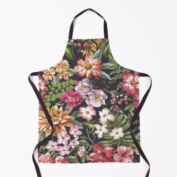 Item preview, Tropical Bloom — Painterly Floral Pattern on Dark Charcoal designed and sold by Johnnies.