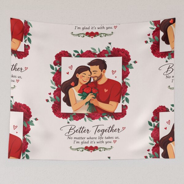 Item preview, Romantic Couple Love – Better Together Floral Art designed and sold by itxelaraStudio.