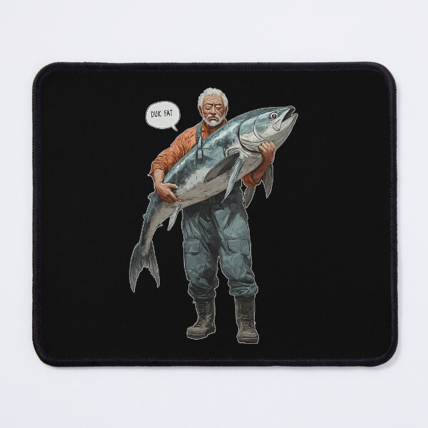 Item preview, Fisherman Holding Giant Fish Deep Sea Catch designed and sold by Generous1961.