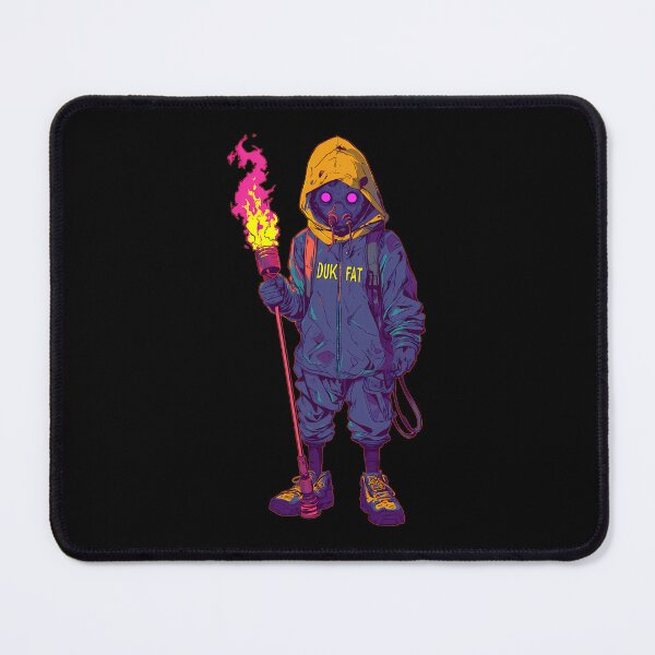 Item preview, Gas Mask Character Holding Flaming Torch Neon  designed and sold by Generous1961.