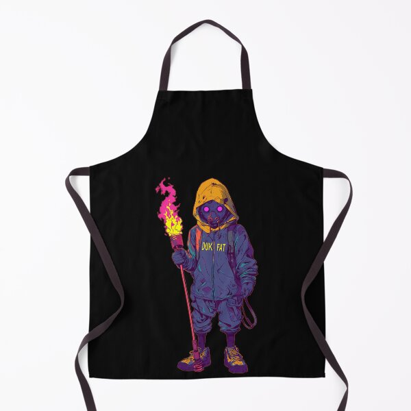Item preview, Gas Mask Character Holding Flaming Torch Neon designed and sold by Generous1961.