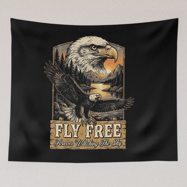 Item preview, Forever Watching The Sky Fly Free Jackie Eagle Memorial designed and sold by LouisaOReilly.