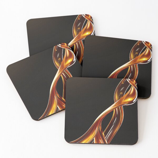 Item preview, Elegant Golden Liquid Fluid Abstract Art designed and sold by CuteSlothWorld.