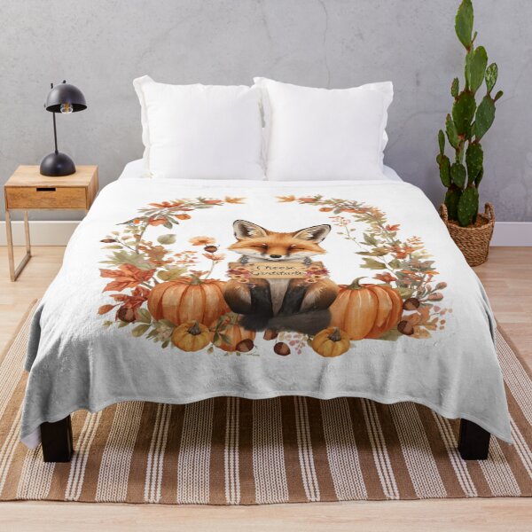 Item preview, A small autumn fox holds a sign that reads "Choose Gratitude." designed and sold by VibranPalette.
