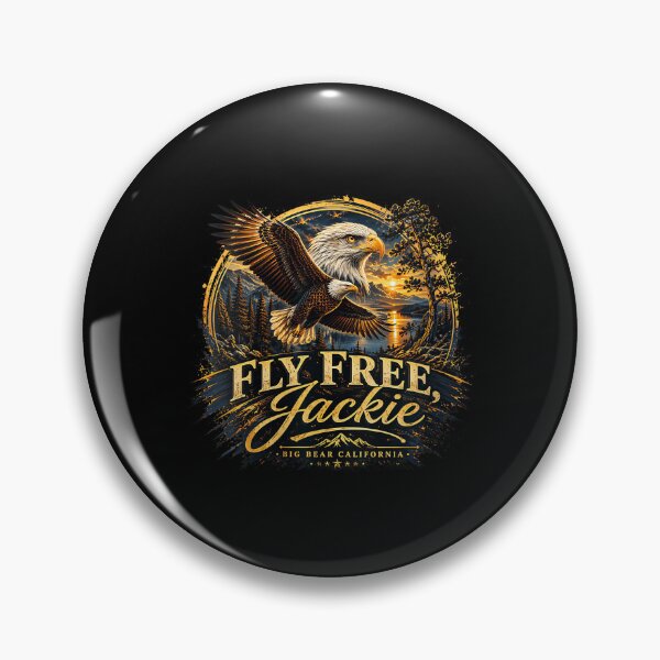Item preview, Fly Free Jackie Big Bear Bald Eagle Memorial Tribute designed and sold by LouisaOReilly.
