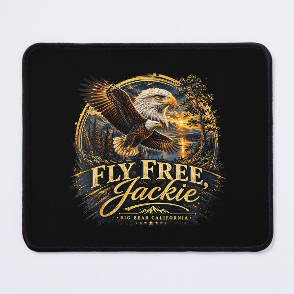 Item preview, Fly Free Jackie Big Bear Bald Eagle Memorial Tribute designed and sold by LouisaOReilly.