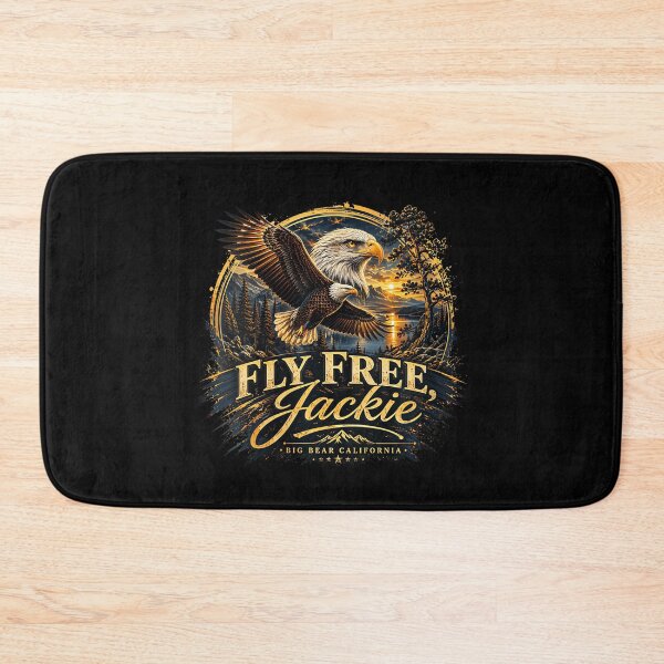 Item preview, Fly Free Jackie Big Bear Bald Eagle Memorial Tribute designed and sold by LouisaOReilly.
