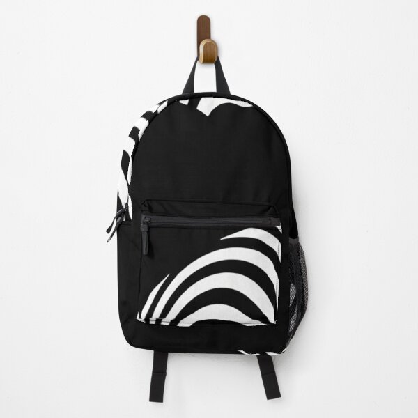 Item preview, Black Umbrella Canopy With Wavy Optical Illusion Pattern designed and sold by KristoferMills.