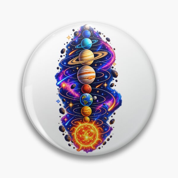 Item preview, Colorful Solar System Planet Alignment designed and sold by TinyWeird.