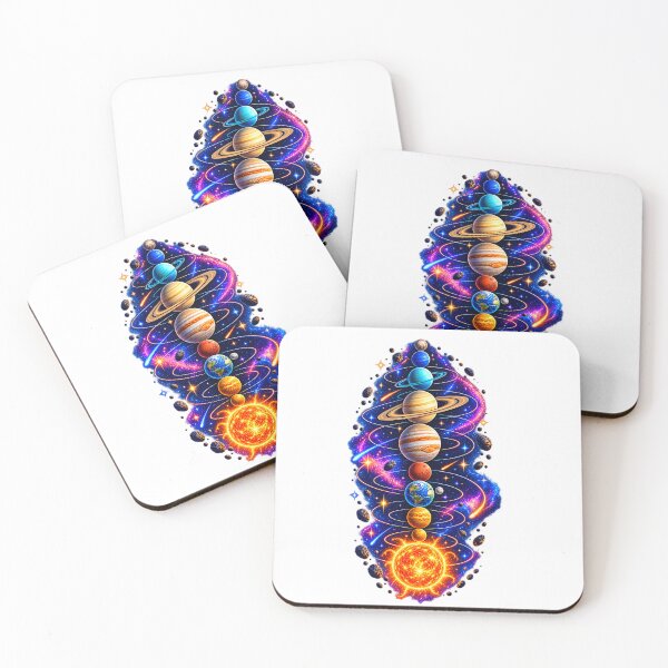 Item preview, Colorful Solar System Planet Alignment designed and sold by TinyWeird.