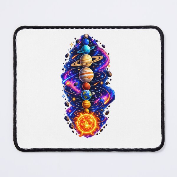 Item preview, Colorful Solar System Planet Alignment designed and sold by TinyWeird.