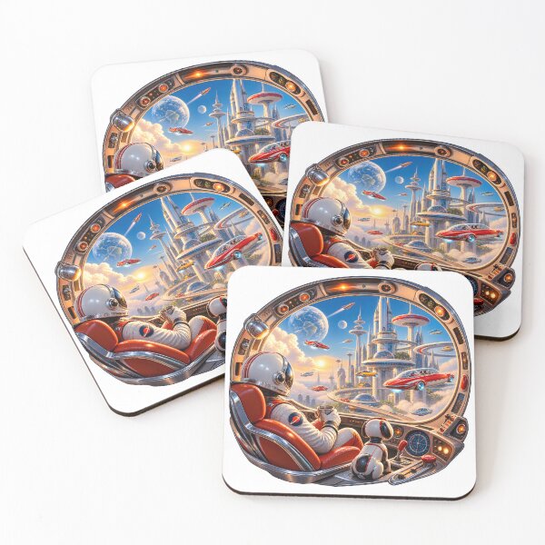 Item preview, Retro Futuristic Space City – 1960s Space Age designed and sold by builtforyou.
